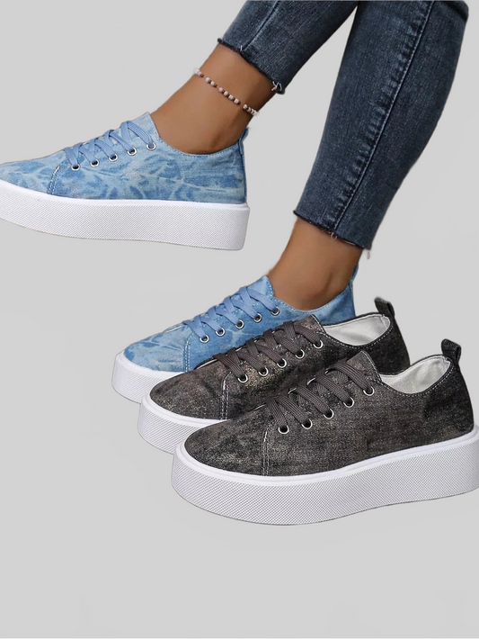 Women Round Toe Platform Sneakers nicholesgifts