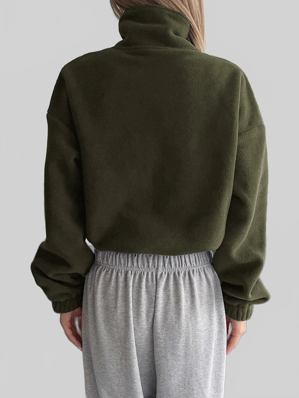 Honey Zip Up Long Sleeve Cropped Jacket nicholesgifts
