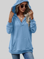 NicholesGifts Women V-Neck Drop Shoulder Long Sleeve Hoodie nicholesgifts