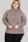 Plus Size High Quality Buttery Soft Solid Knit Turtleneck Two Tone High Low Hem Sweater nicholesgifts