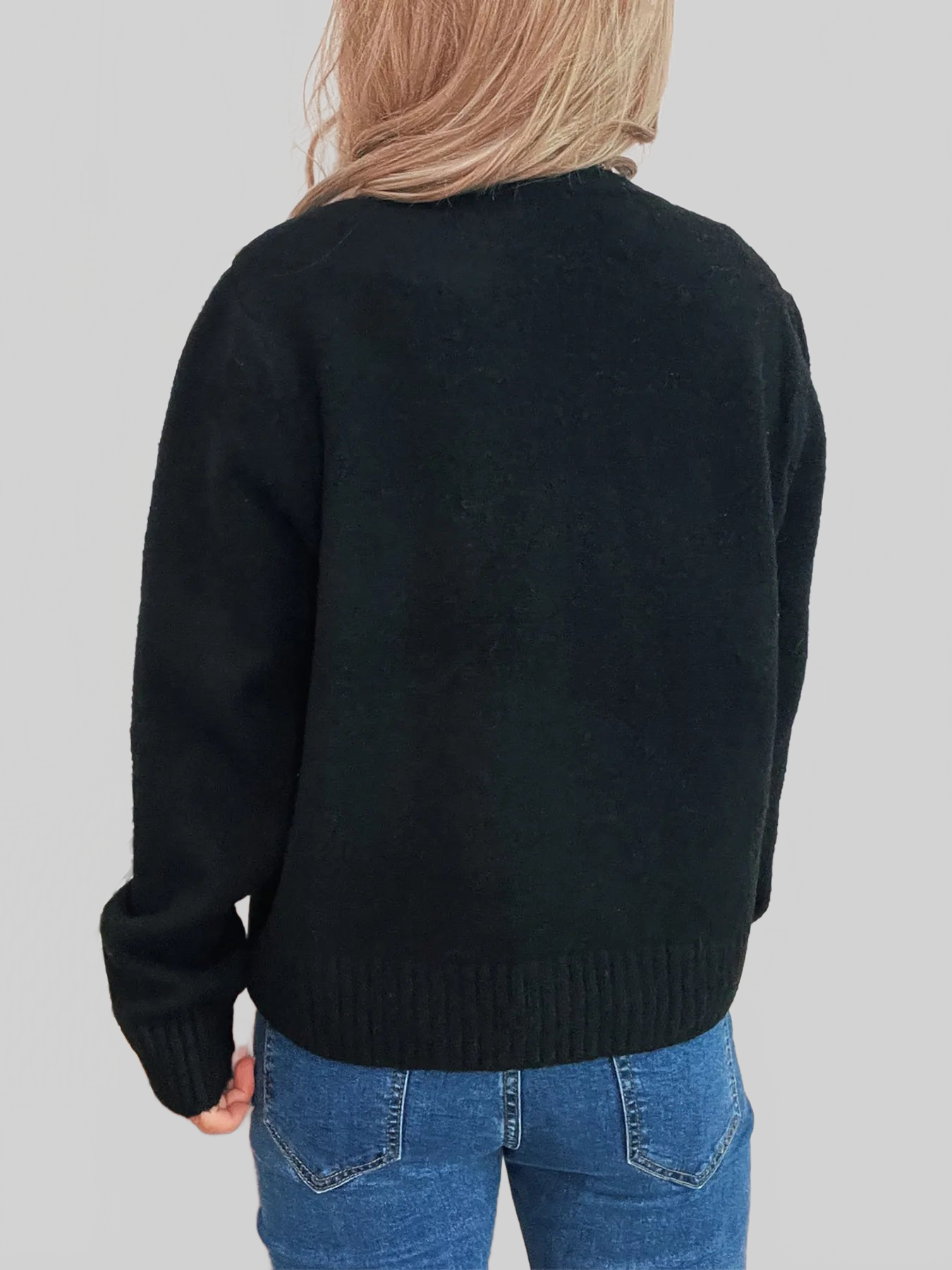 Flower Button Up Ribbed Hem Cardigan nicholesgifts