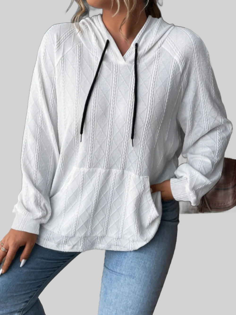 Full Size Drawstring Long Sleeve Hoodie NicholesGifts