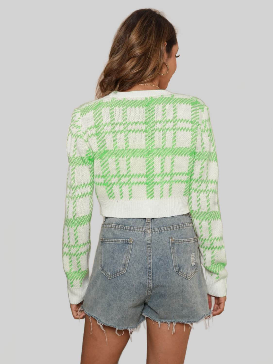 V-Neck Cropped Button-Up Cardigan Trendsi