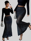 Women Polka Dot Maxi Skirt nicholesgifts