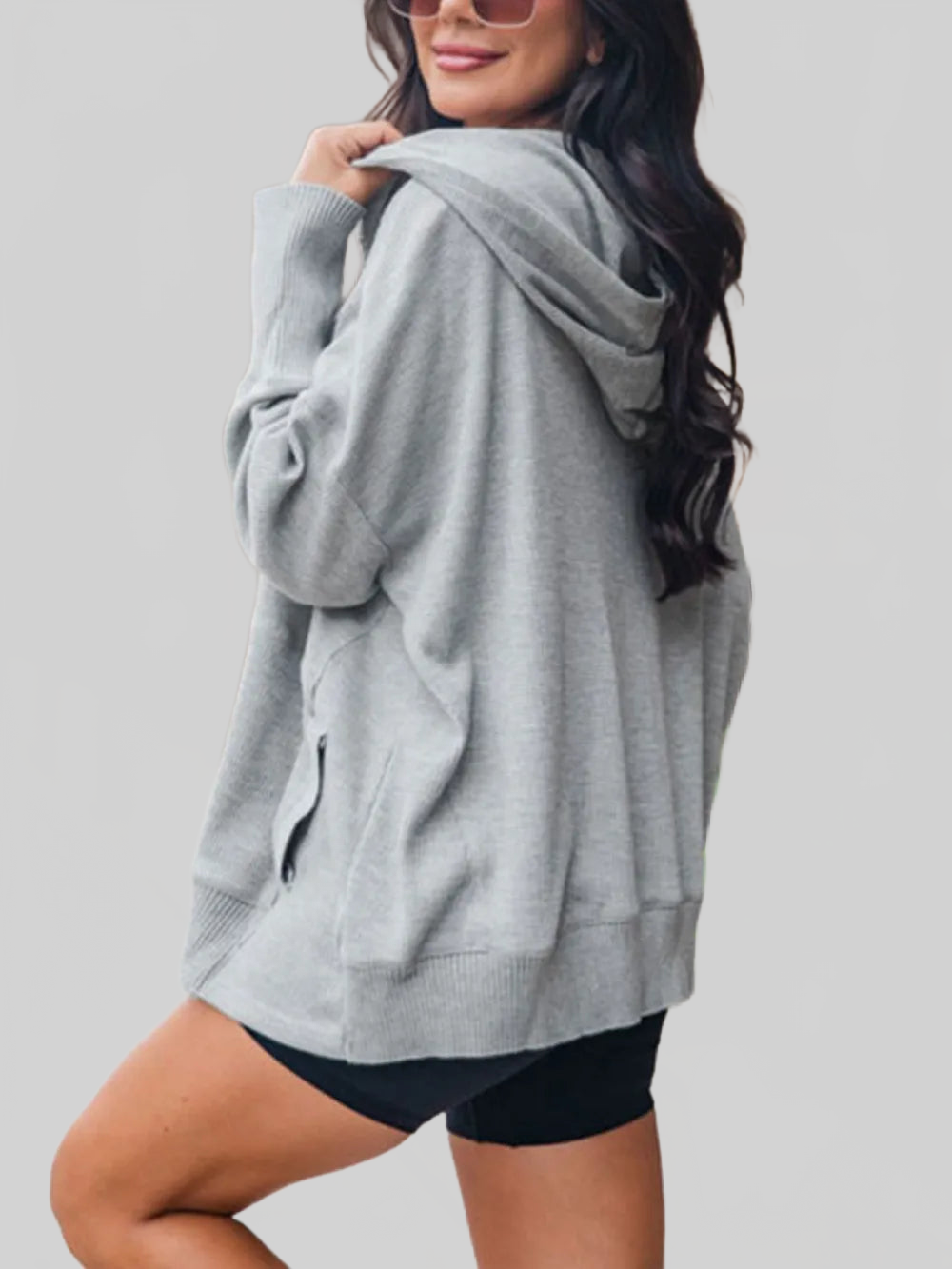 Perfee Half Snap Long Sleeve Hoodie NicholesGifts