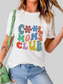Women Cool Moms Club Round Neck Short Sleeve T-Shirt nicholesgifts