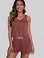 V-Neck Tank Top and Shorts Lounge Set nicholesgifts