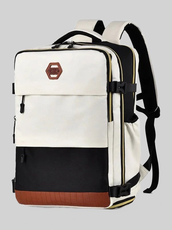Color Block Multi-Pockets Backpack Bag nicholesgifts