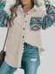 Perfee Pocketed Geometric Collared Neck Shacket nicholesgifts