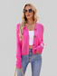 Button Up V-Neck Long Sleeve Cardigan nicholesgifts