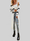 Women Pocketed Striped Button Up Cardigan nicholesgifts