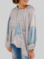 Drawstring Star Long Sleeve Hoodie nicholesgifts