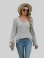 Lace Detail V-Neck Long Sleeve T-Shirt NicholesGifts