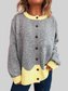 Button-Front Contrast Trim Cardigan nicholesgifts