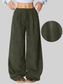 Women Wide Leg Corduroy Drawstring Pants nicholesgifts