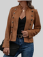Decorative Button Open Front Long Sleeve Jacket nicholesgifts