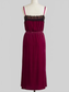 Velvet Cami Lounge Dress with Lace Trim nicholesgifts