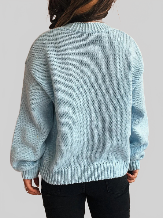 Flower Open Front Long Sleeve Cardigan NicholesGifts