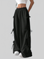 Women Cargo Wide Leg Pants with Side Tie Details nicholesgifts