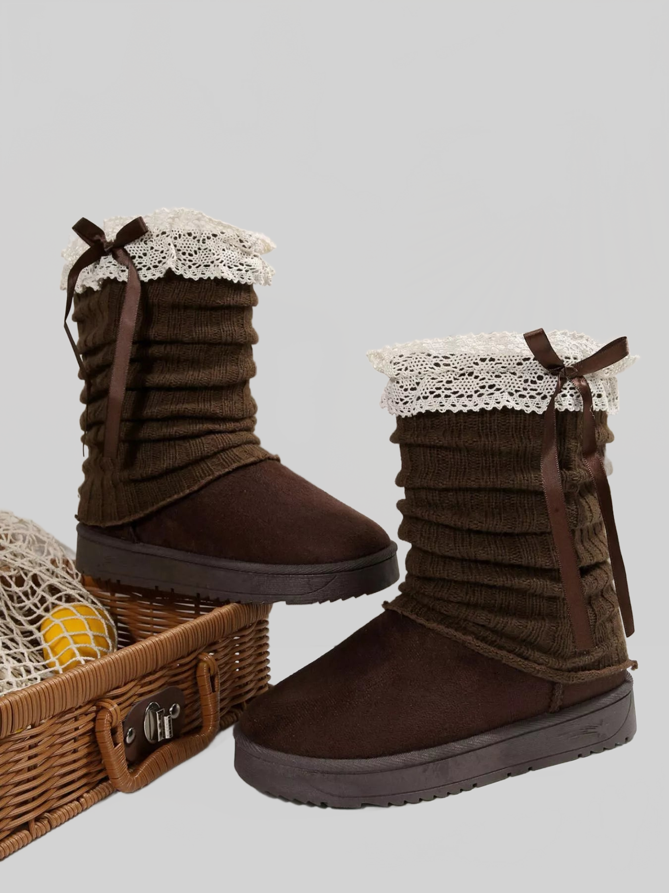 Round Toe Platform Boots NicholesGifts