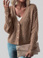 Openwork Button Up Long Sleeve Cardigan nicholesgifts