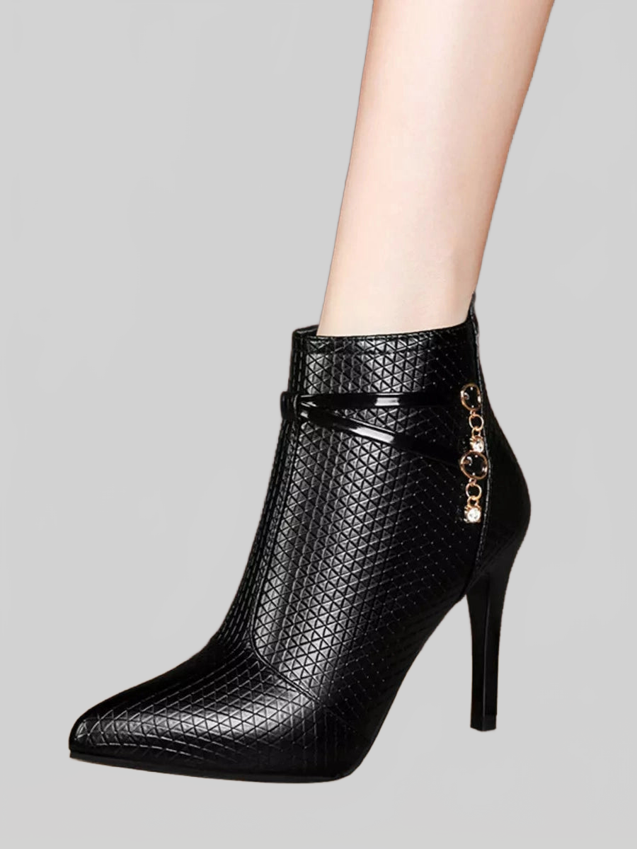Pointed-Toe Stiletto Ankle Boots NicholesGifts