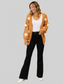 Women Angel Wings Flower Dropped Shoulder Open Front Cardigan nicholesgifts