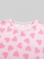 Heart Print Long Sleeve Top and Shorts Lounge Set nicholesgifts