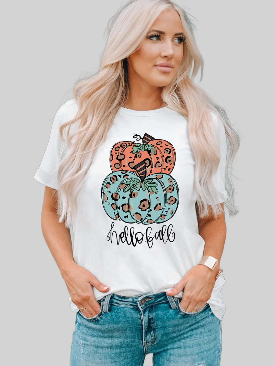 Pumpkin Graphic Short Sleeve T-Shirt nicholesgifts