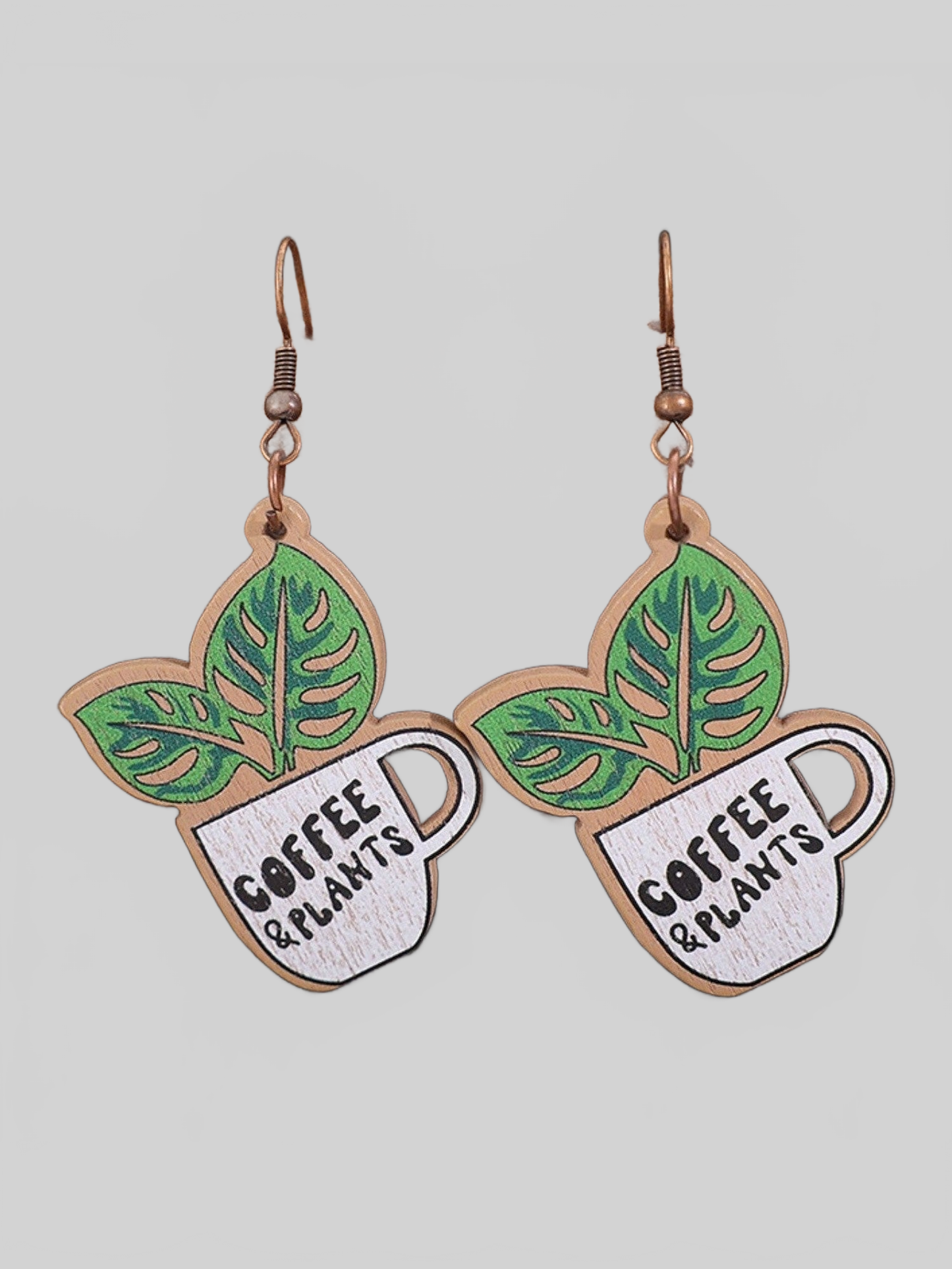 Women Wooden Alloy Dangle St. Patrick's Day Earrings nicholesgifts