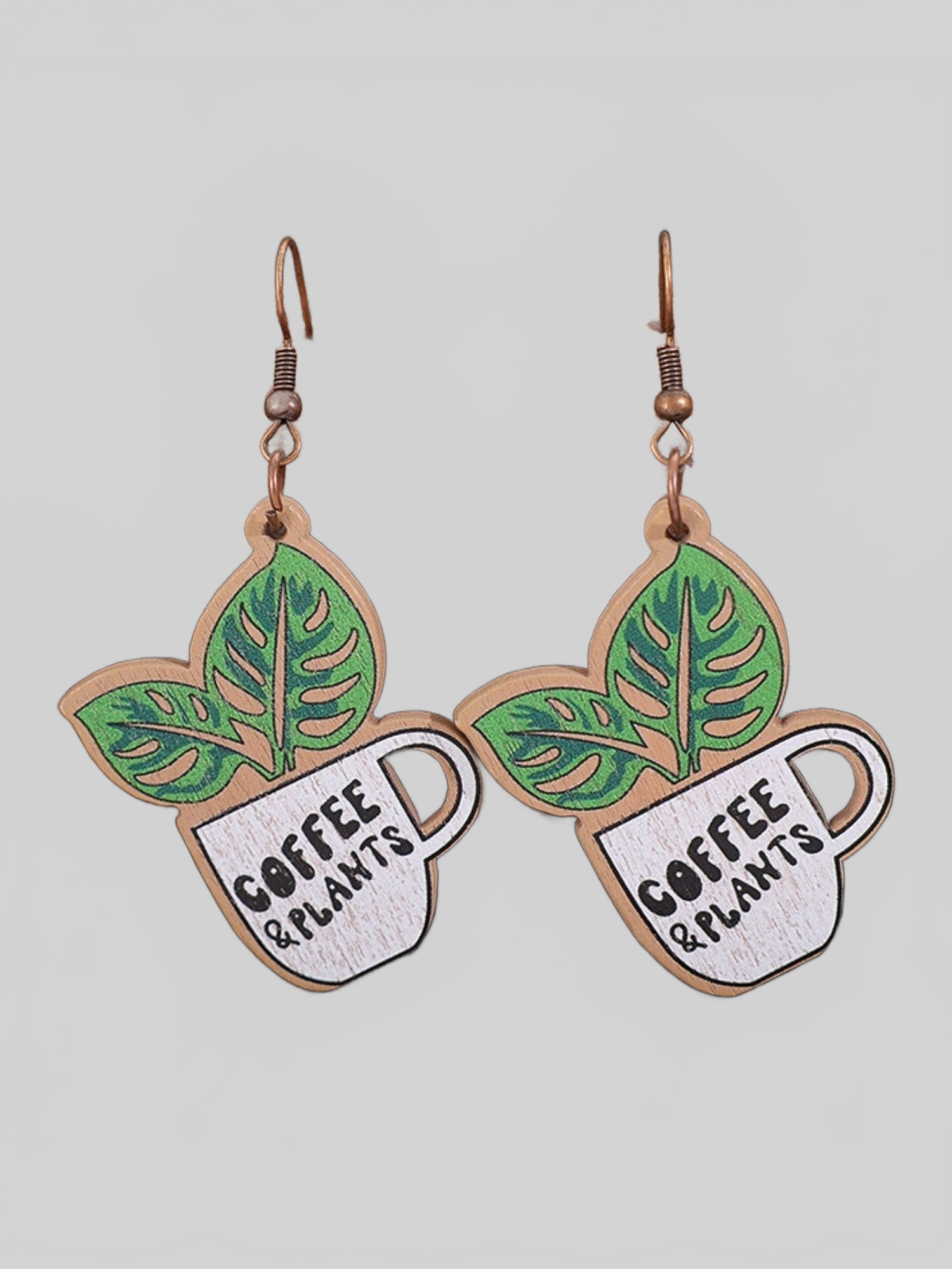 Women Wooden Alloy Dangle St. Patrick's Day Earrings nicholesgifts