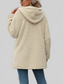 Fuzzy Zip Up Long Sleeve Hooded Jacket nicholesgifts
