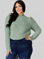 Basic Full Size Ribbed Mock Neck Puff Sleeve T-Shirt nicholesgifts