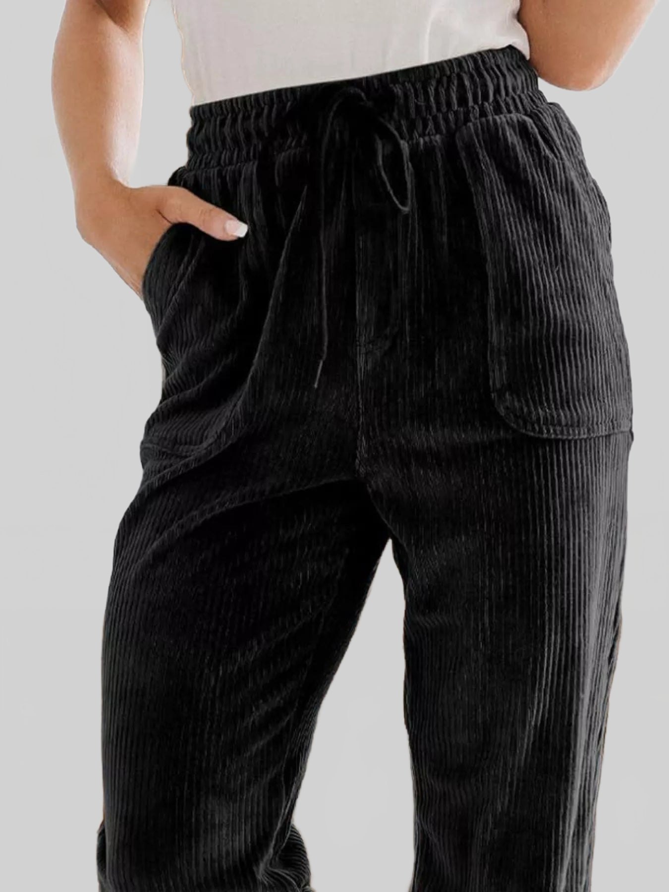 Women Relaxed Fit Corduroy Pants nicholesgifts