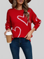 Women Angel Wings Heart Dropped Shoulder Long Sleeve Sweater NicholesGifts