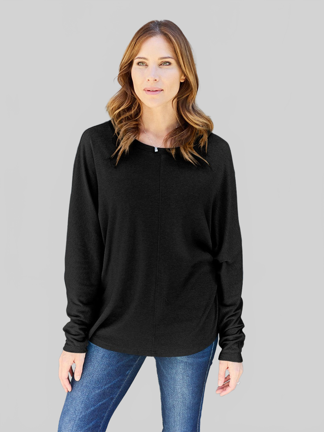 Women Double Take Full Size Round Neck Long Sleeve T-Shirt NicholesGifts