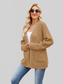 Women Open Front Long Sleeve Cardigan with Pockets nicholesgifts