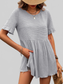 Women Round Neck Short Sleeve Blouse nicholesgifts