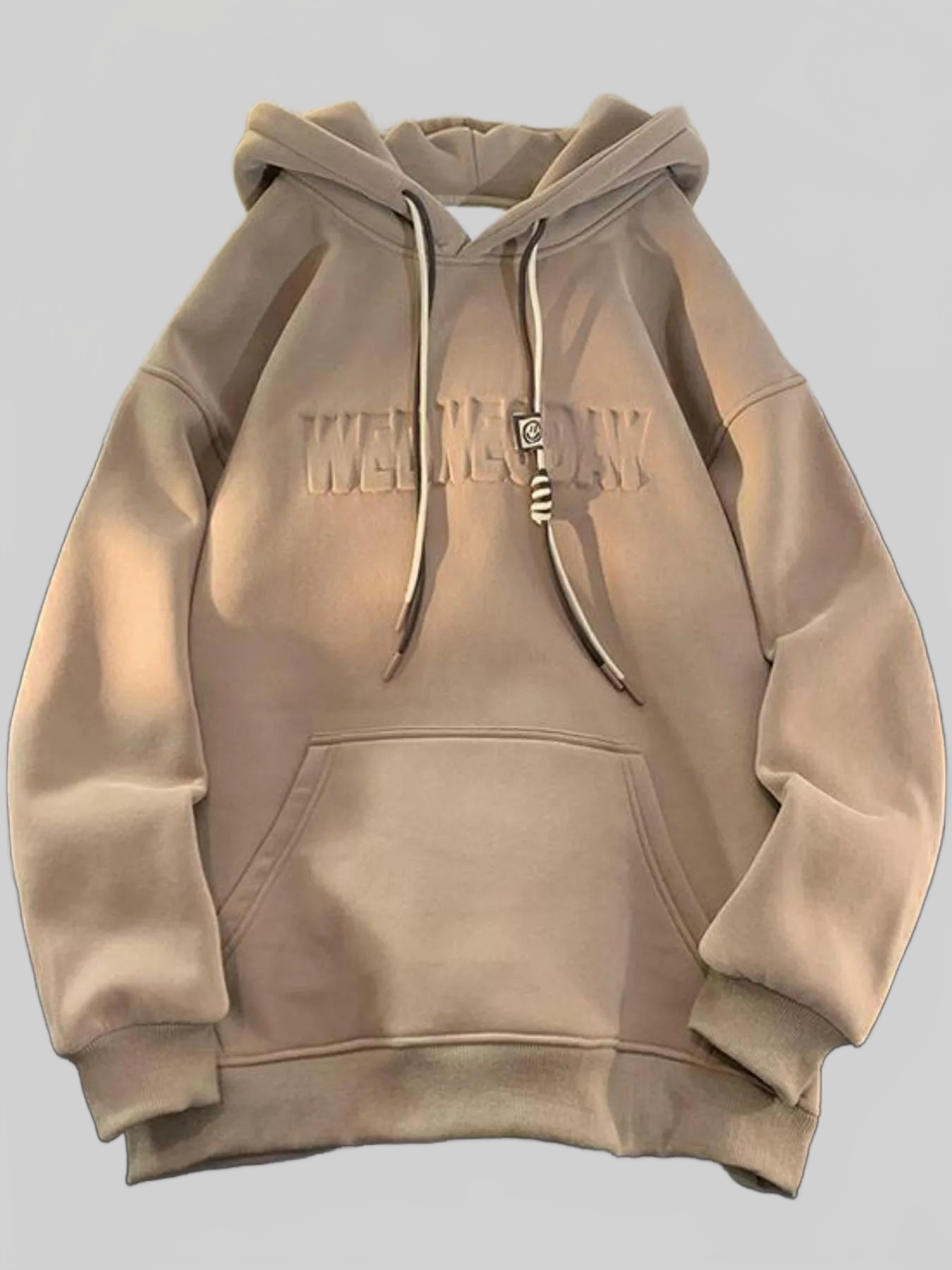 Men's Plus Size Letter Drawstring Long Sleeve Hoodie nicholesgifts