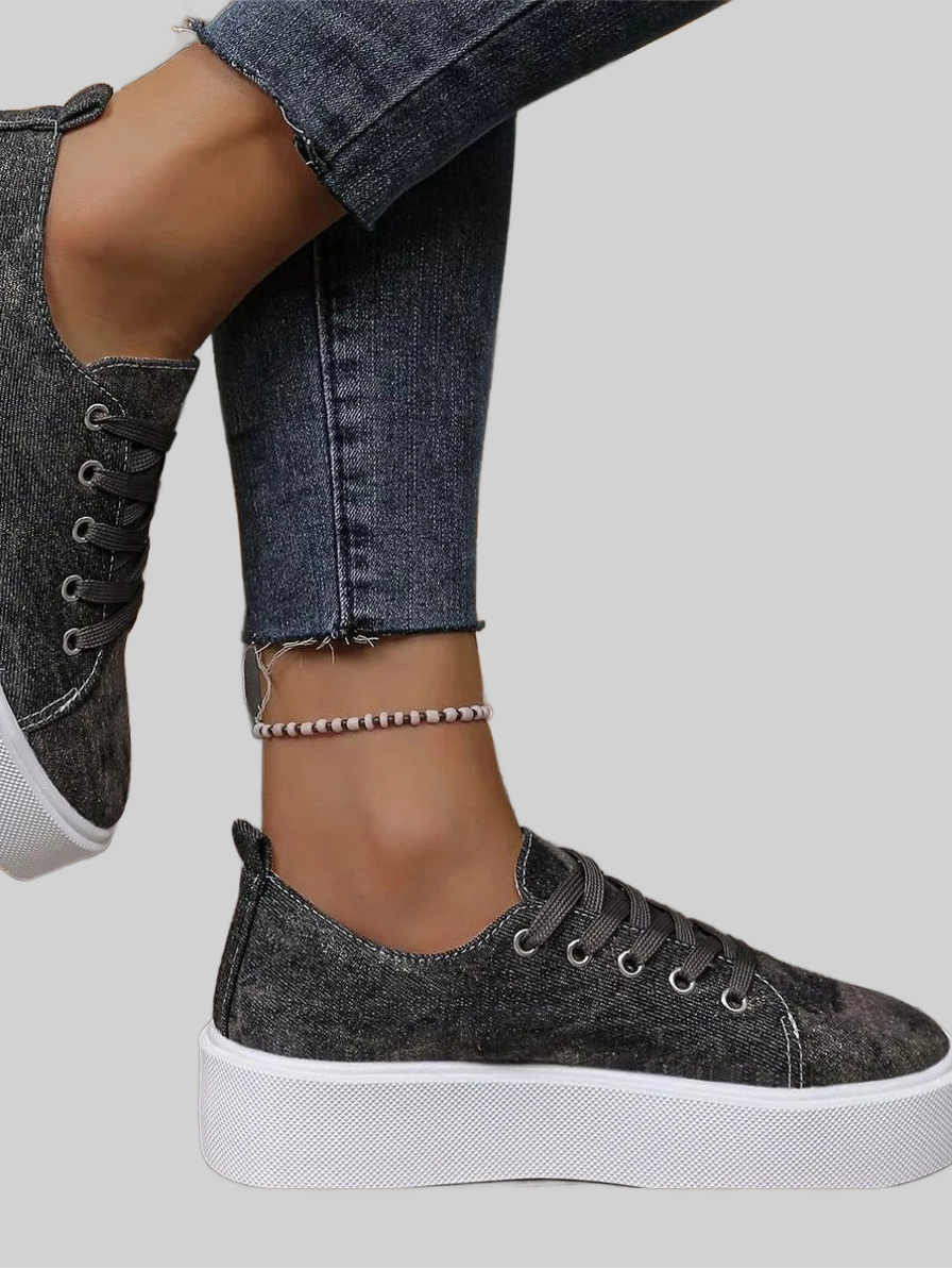 Women Round Toe Platform Sneakers nicholesgifts