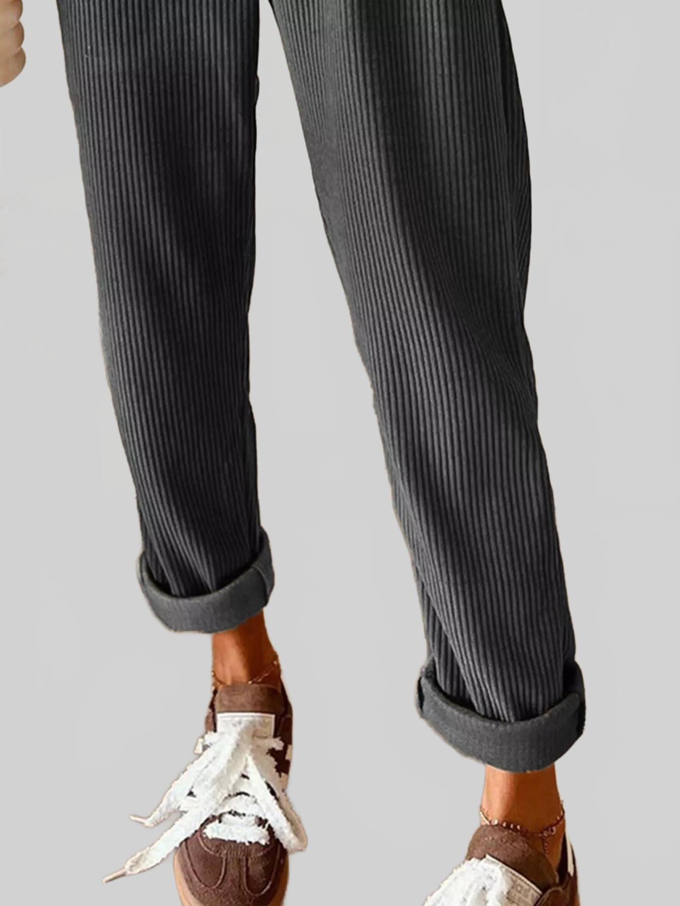 Women Casual Corduroy Drawstring Waist Pants nicholesgifts