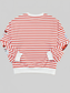 Women Christmas Sequin Santa Striped Round Neck Long Sleeve Sweatshirt nicholesgifts