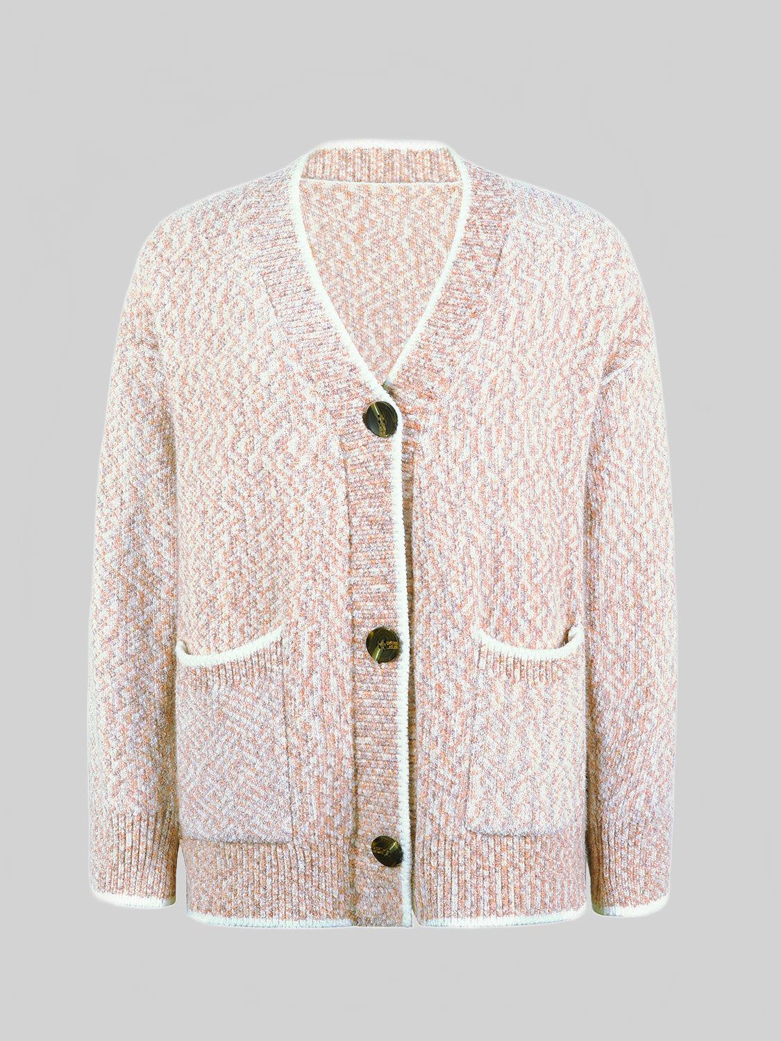 Button Down V-Neck Cardigan with Pockets nicholesgifts