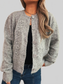 Flower Button Up Ribbed Hem Cardigan nicholesgifts