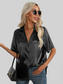 Women Button Up Collared Neck Shirt nicholesgifts