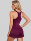 Scoop Neck Wide Strap Tank and Shorts Lounge Set nicholesgifts