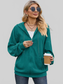 Drawstring Zip Up Dropped Shoulder Hoodie nicholesgifts