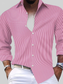 Men's Full Size Striped Button Up Long Sleeve Shirt Plus Size nicholesgifts