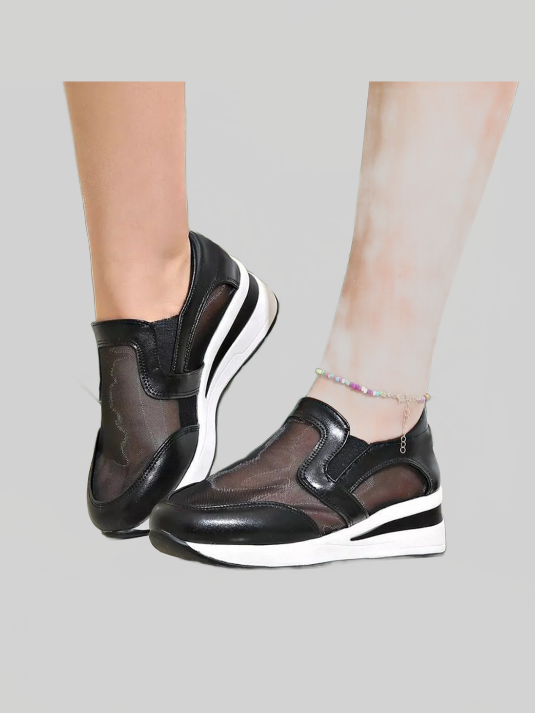 Round Toe Wedge Sneakers NicholesGifts