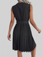 Tied Surplice Sleeveless Pleated Dress nicholesgifts